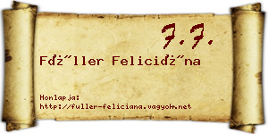 Füller Feliciána névjegykártya