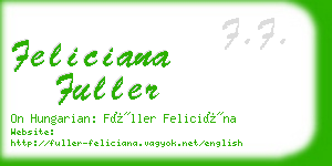 feliciana fuller business card